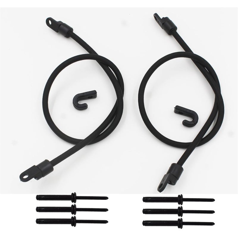 YYST Kayak Paddle Keeper Kayak Bungee Paddle Holder Kit Kayak Paddle Clip - Kayak Rigging Accessory (Pack of 2)-with Rivets - Image 1